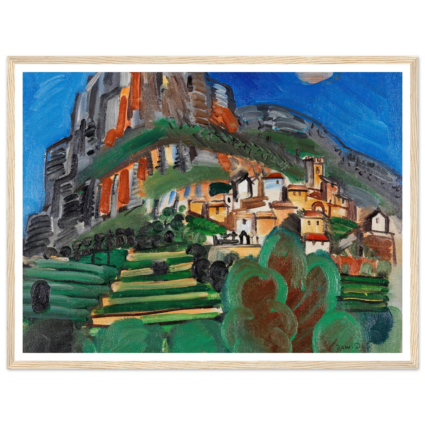 Paysage de Saint-Jeannet (1920) Art Print | Raoul Dufy-Quipham Collections