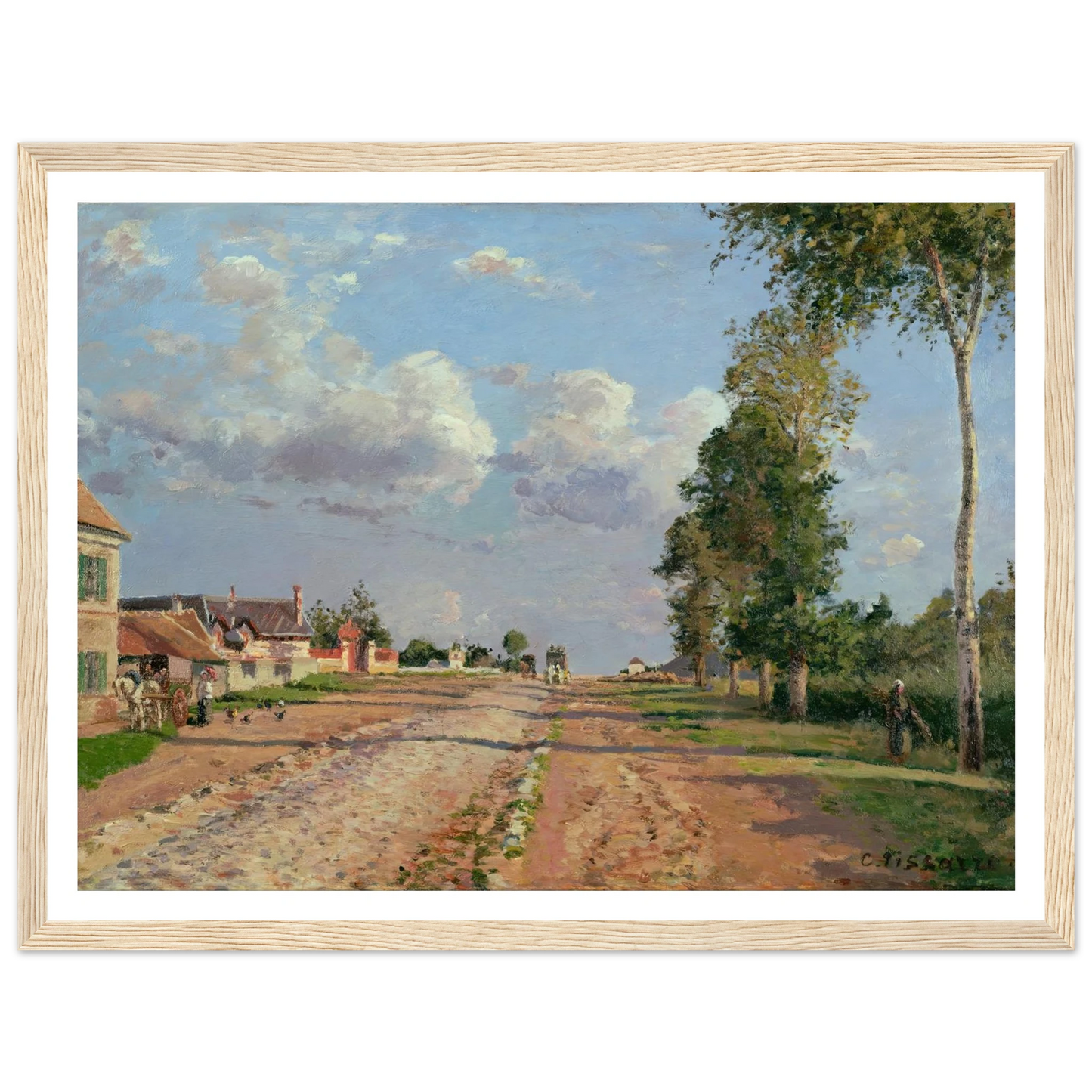 Route de Versailles, Rocquencourt (1871) Art Print | Camille Pissarro-Quipham Collections