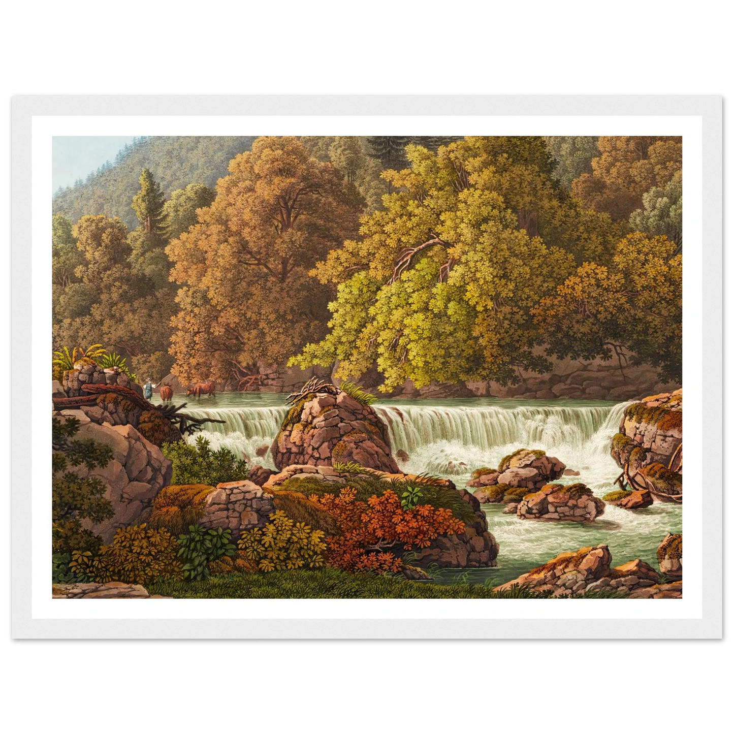 Cascade derrière le Martinet Art Print | Peter Birmann-Quipham Collections