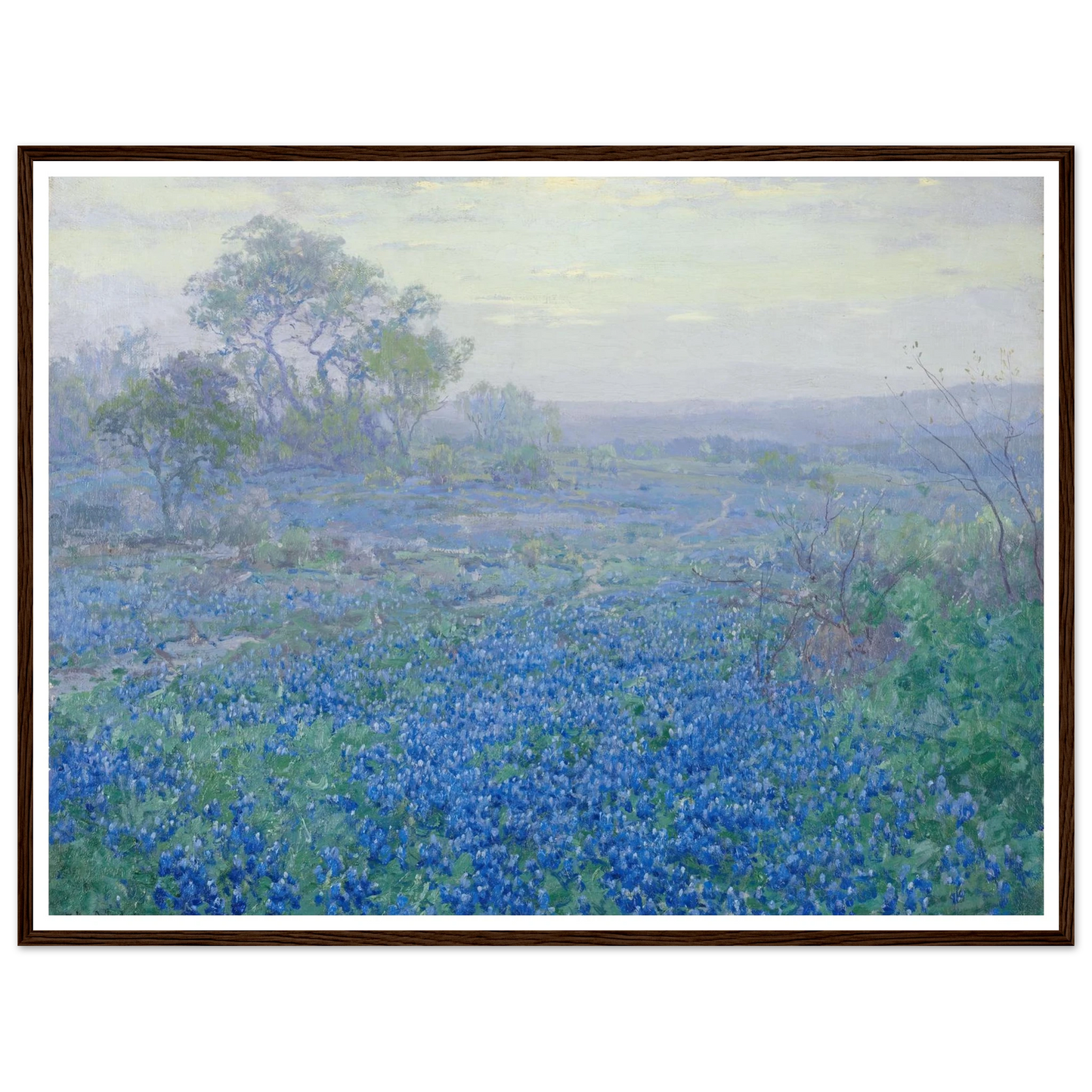 A Cloudy Day, Bluebonnets near San Antonio, Texas (1918) Art Print | Julian Onderdonk-Quipham Collections