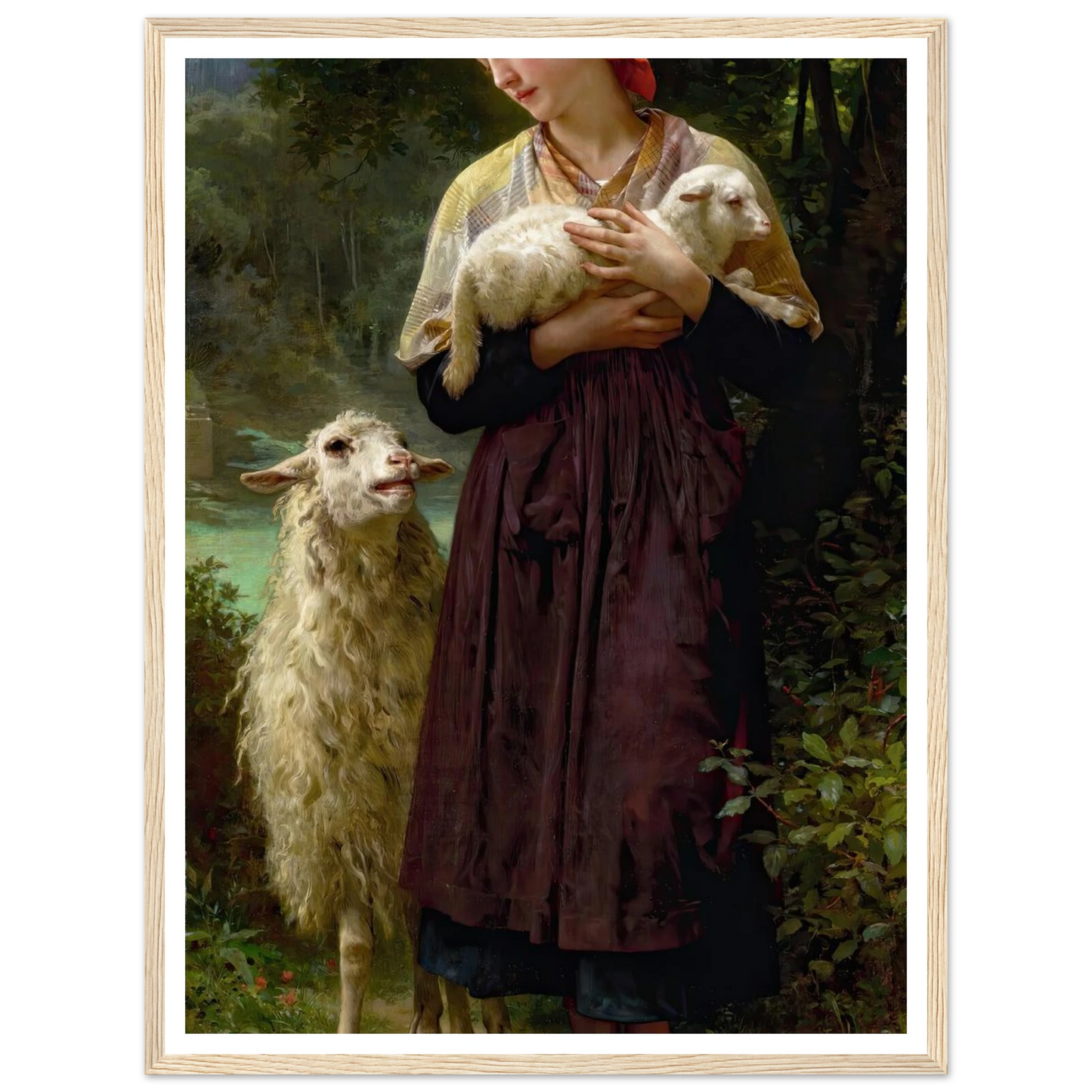 L’agneau Nouveau-Né (The Newborn Lamb) (1873) Art Print | William Bouguereau-Quipham Collections