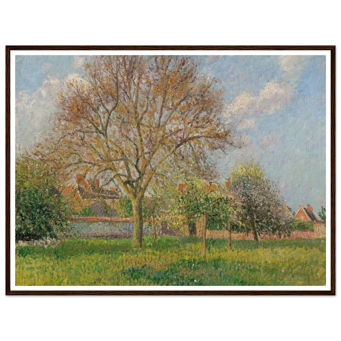 Le grand noyer à Éragny, après-midi (1900) Art Print | Camille Pissarro-Quipham Collections