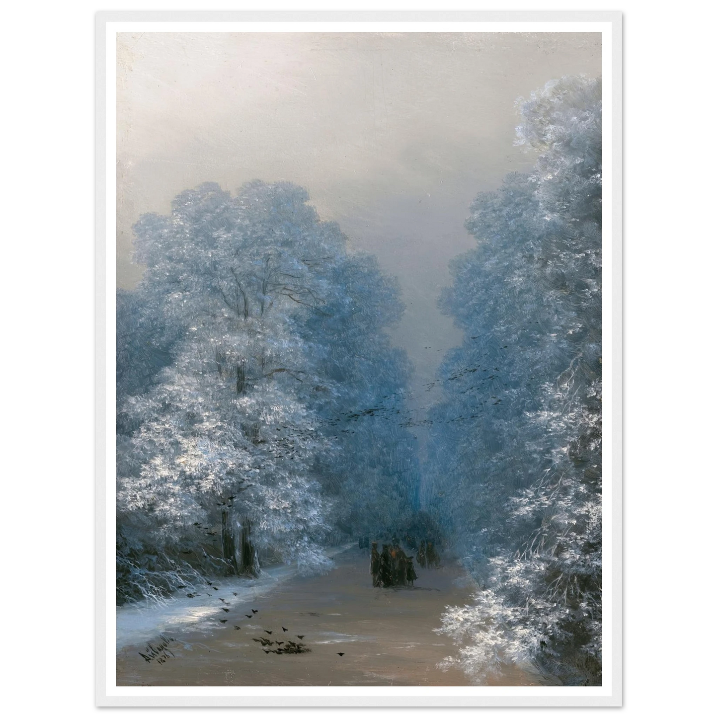 Winter Landscape (1876) Art Print | Ivan Konstantinovich Aivazovsky-Quipham Collections