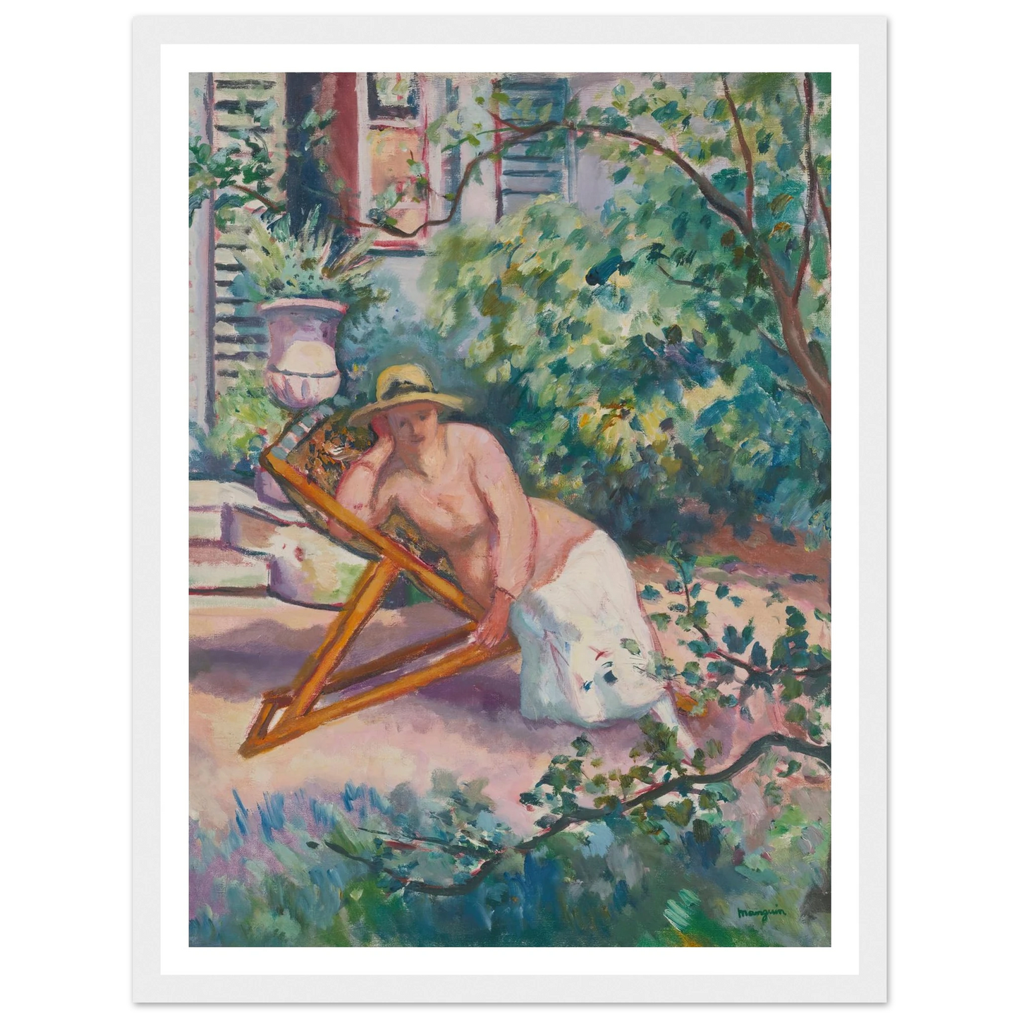Jeanne Dans Le Jardin De Neuilly (1919) Art Print | Henri Manguin-Quipham Collections
