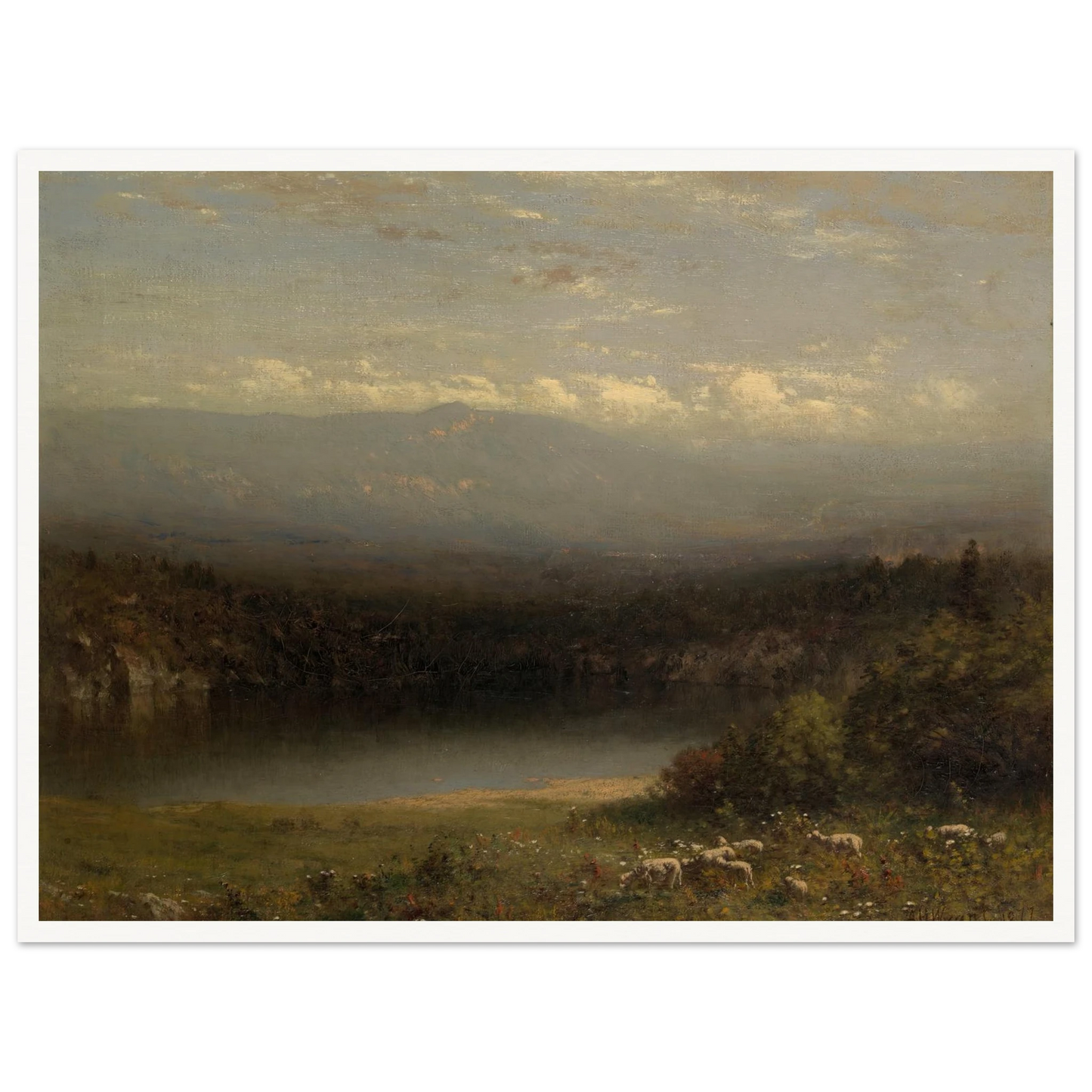 Mountain Lake (1877) Art Print | Alexander Helwig Wyant-Quipham Collections