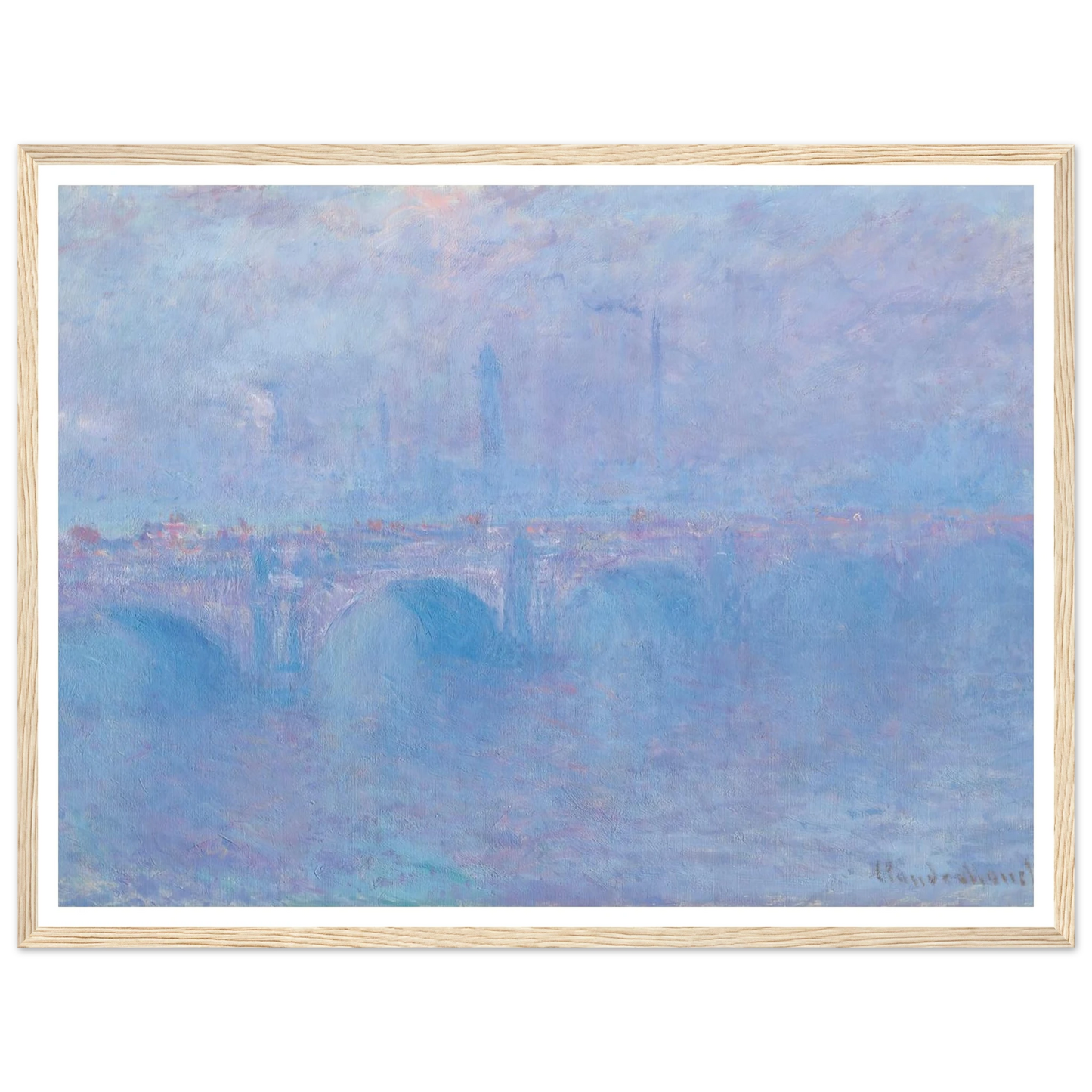 Waterloo Bridge, effet de brouillard (1903) Art Print | Claude Monet-Quipham Collections