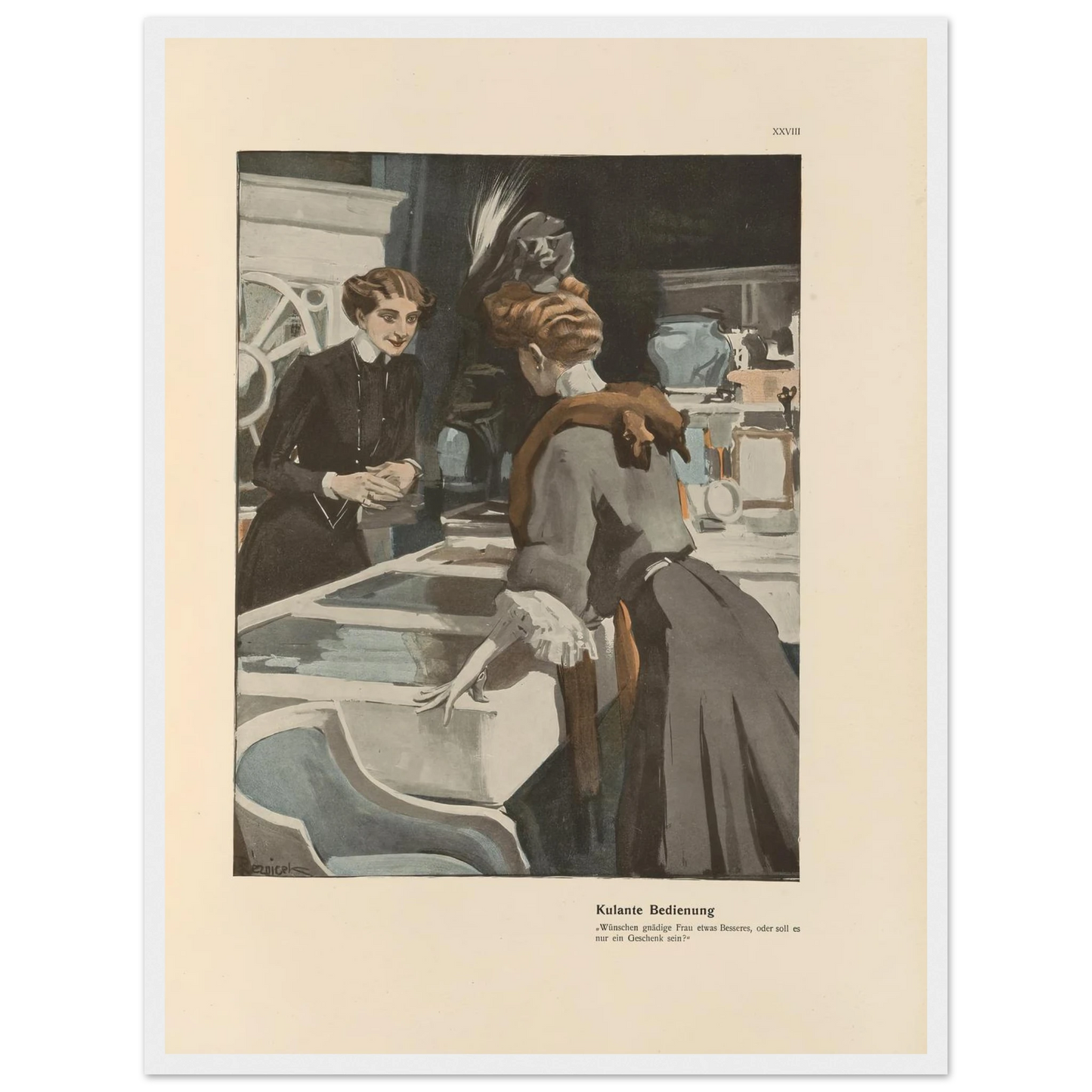 Kulante Bedienung (1908) Art Print | Ferdinand Freiherr von Reznicek-Quipham Collections