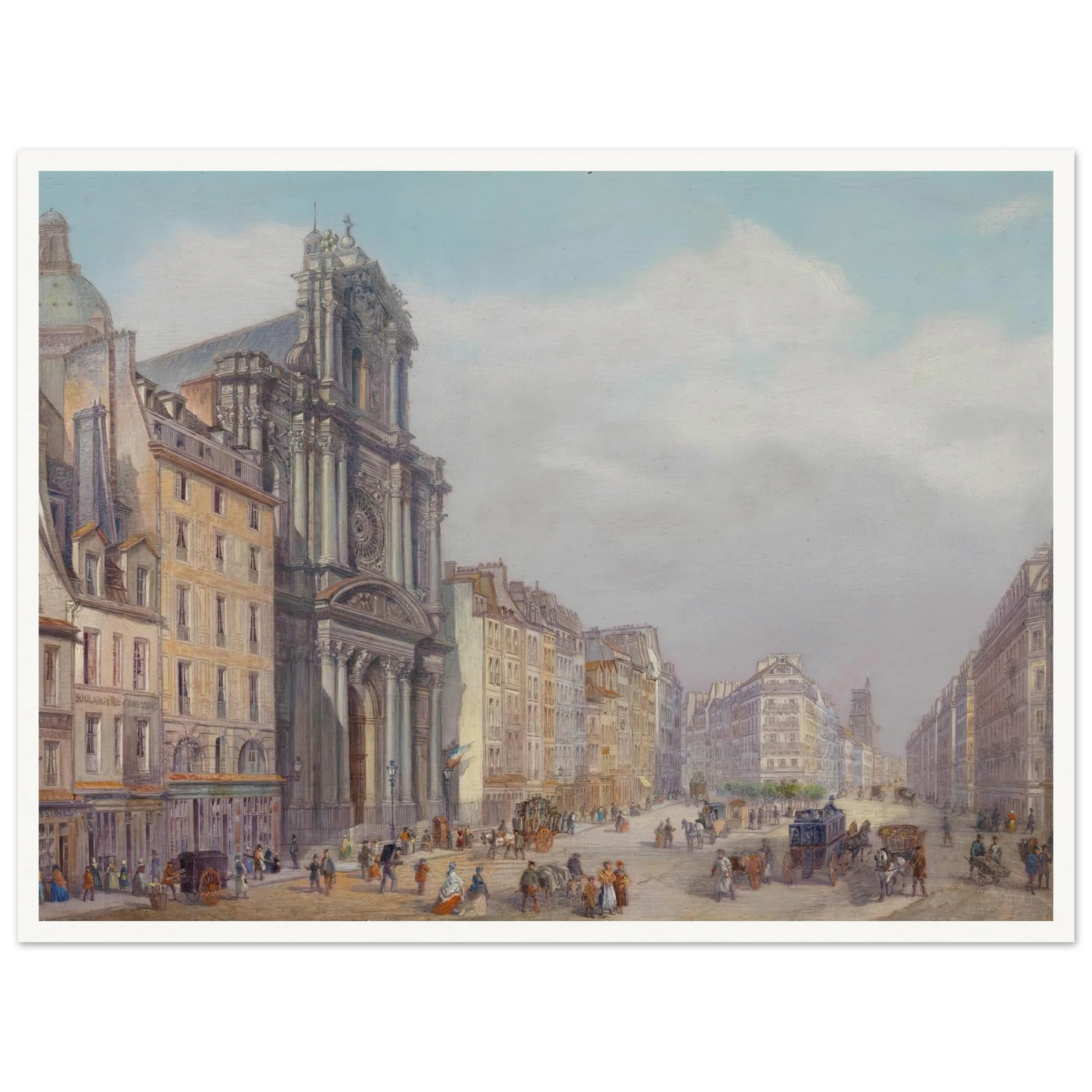 Paris Rue Saint Antoine Art Print | Carlo Bossoli-Quipham Collections