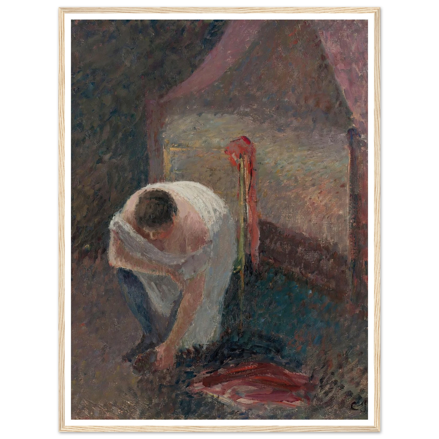 Femme En Chemise Près D’un Lit (circa 1896) Art Print | Camille Pissarro-Quipham Collections