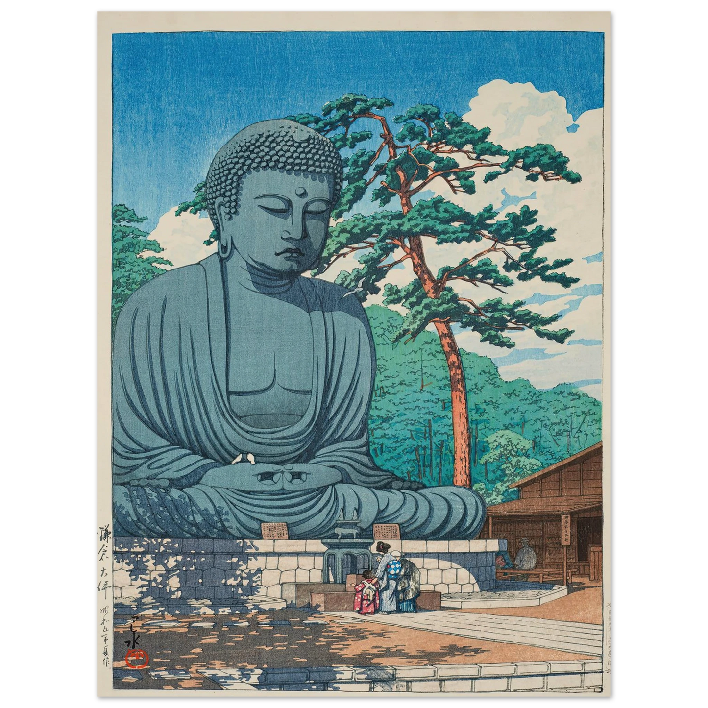 Kamakura daibutsu (The Great Buddha at Kamamura) (1930) Art Print | Kawase Hasui-Quipham Collections