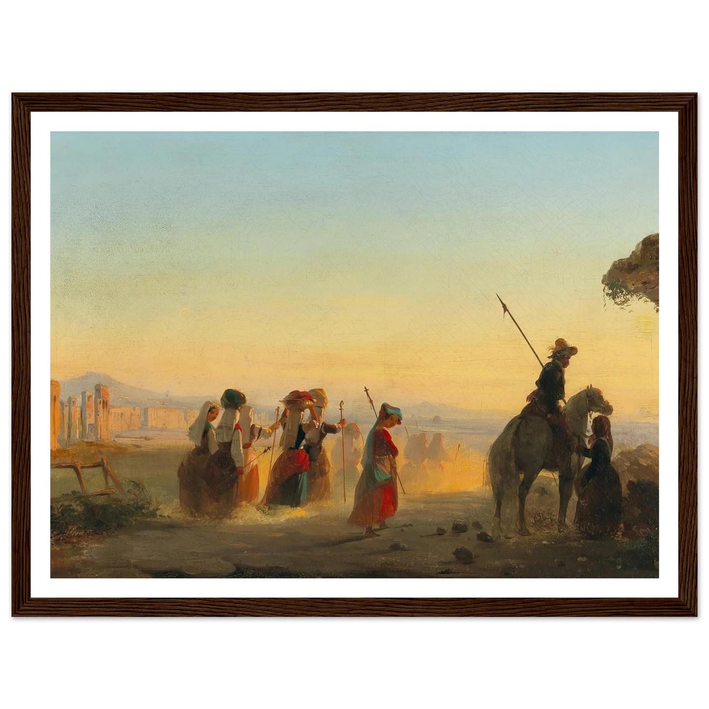 Rome, the Via Appia at Dawn Art Print | Ippolito Caffi-Quipham Collections