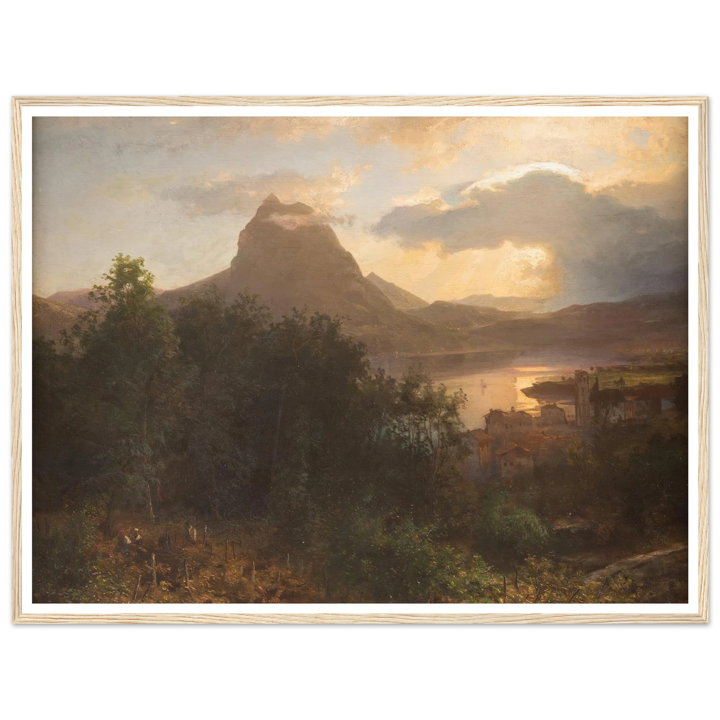 Grape harvest in the evening Art Print | Oswald Achenbach-Quipham Collections