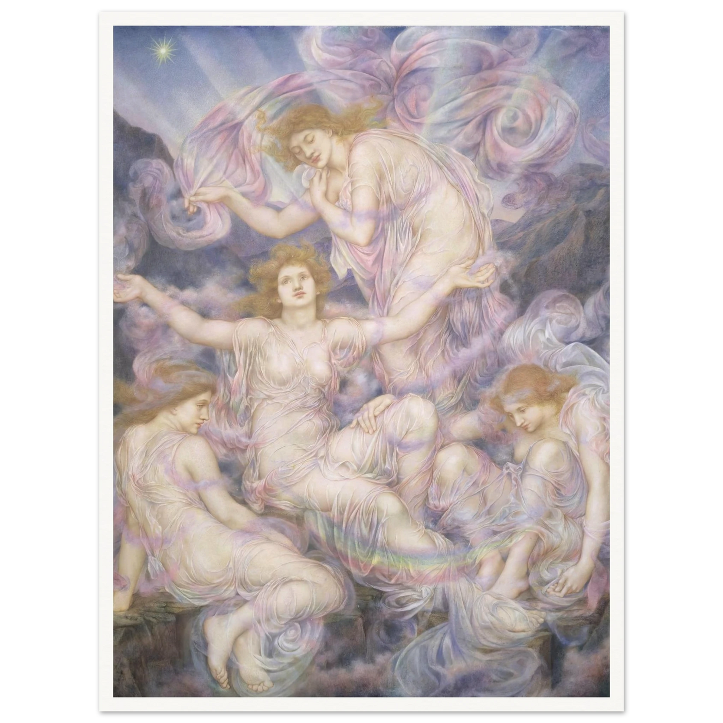 Daughters of the Mist (ca 1905-1910) Art Print | Evelyn de Morgan-Quipham Collections