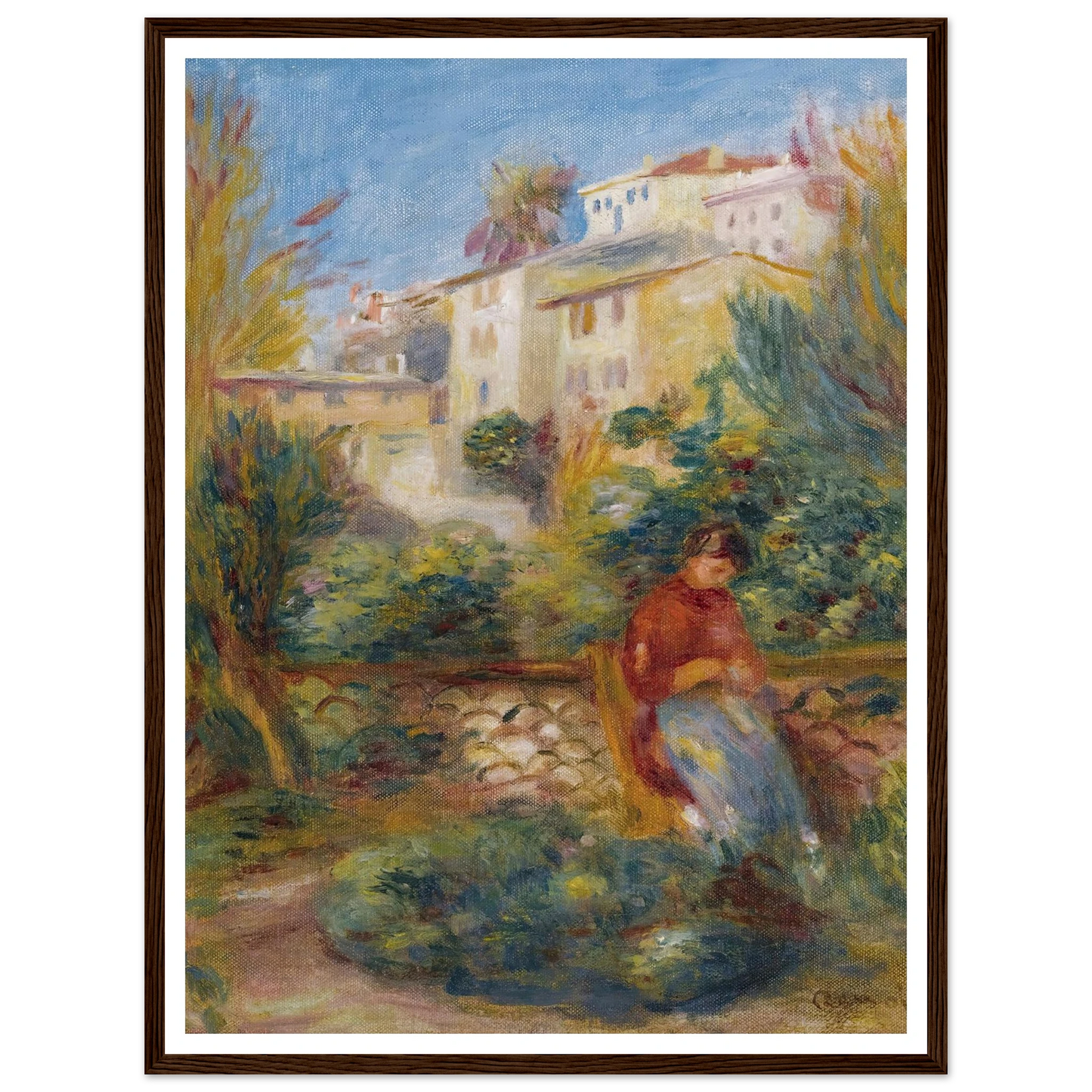 La Terrasse À Cagnes (circa 1908) Art Print | Pierre Auguste Renoir-Quipham Collections