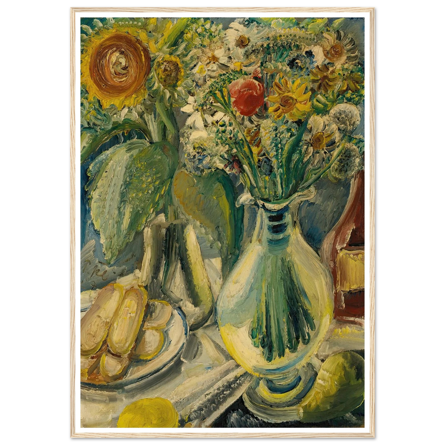 Feldblumen (Field Flowers) (1927) Art Print | Paul Kleinschmidt - Framed Poster - 30x40 cm / 12x16″ - Black frame