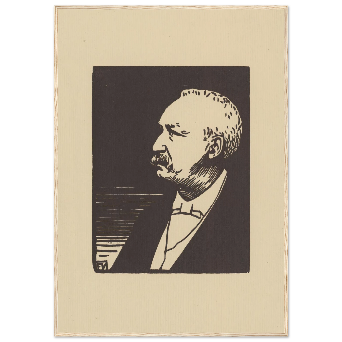Félix Faure (1897) Art Print | Felix Vallotton - Framed Poster - 30x40 cm / 12x16″ - Black frame