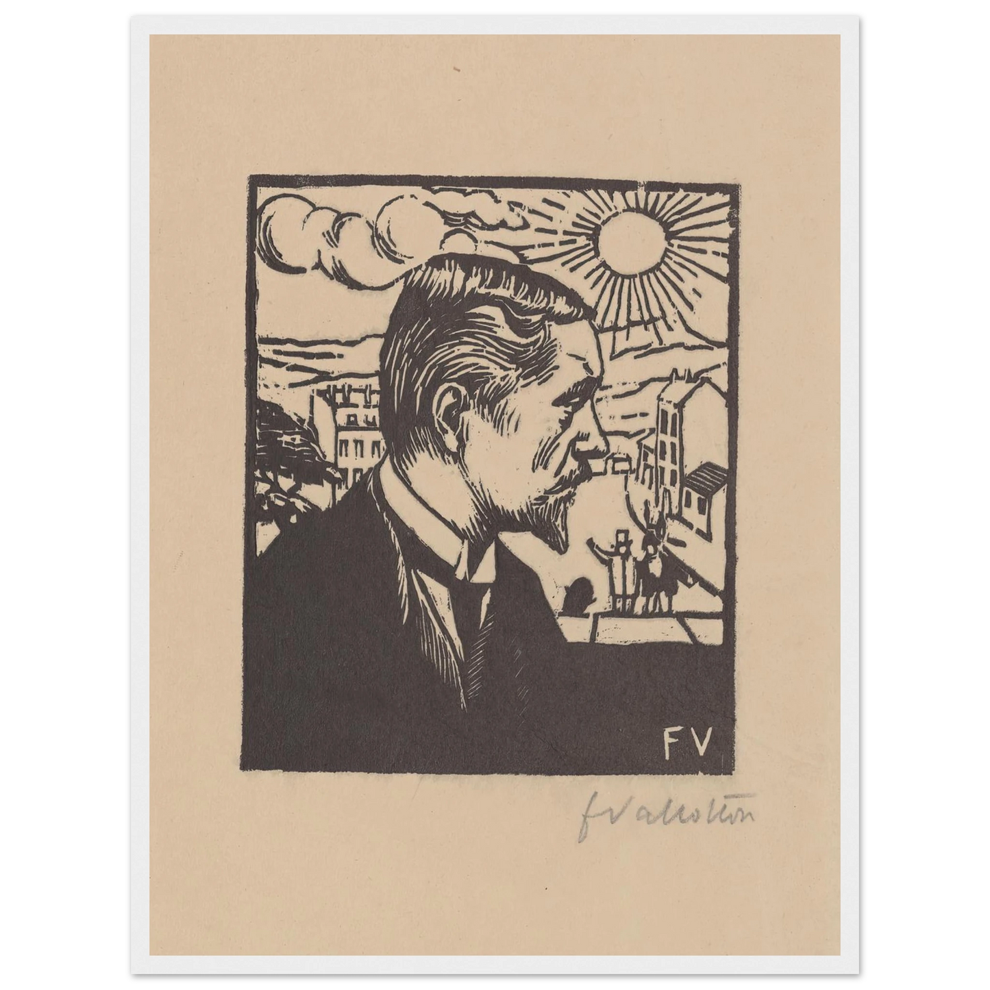Félix Vallotton (1891) Art Print | Felix Vallotton - Framed Poster - 30x40 cm / 12x16″ - Black frame
