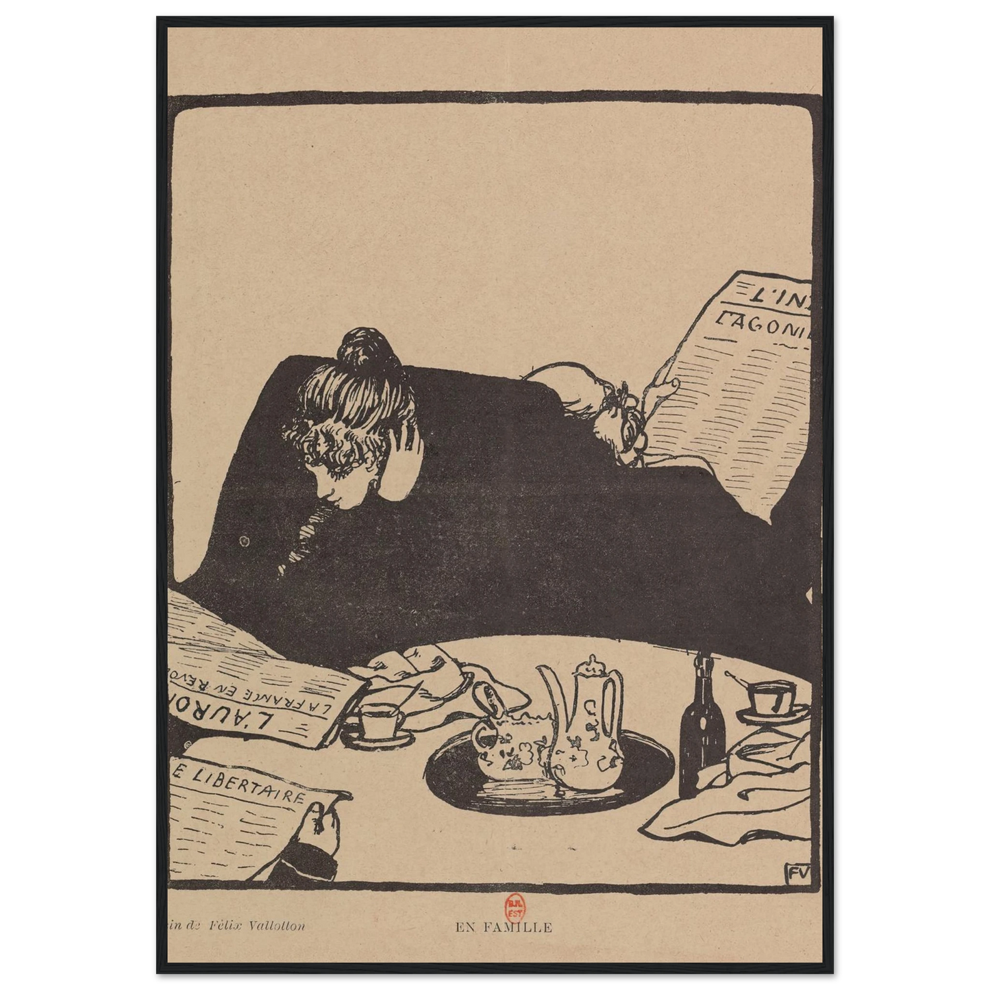 En Famille (1898) Art Print | Felix Vallotton-Quipham Collections