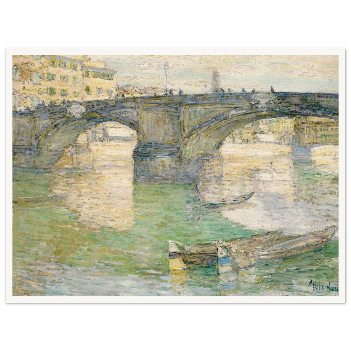 Ponte Santa Trinità (1897) Art Print | Childe Hassam-Quipham Collections