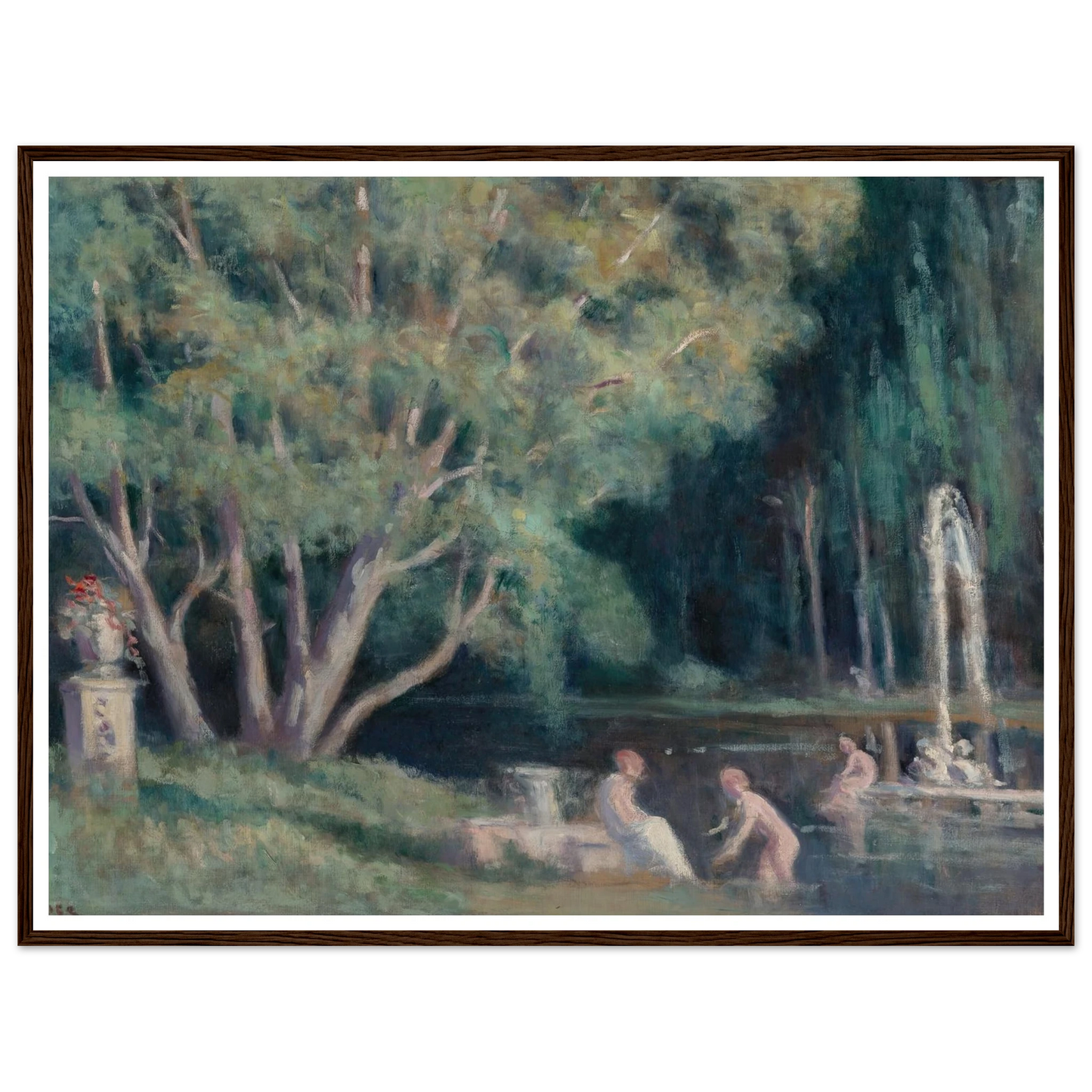 Les baigneurs au jet d’eau Art Print | Maximilien Luce-Quipham Collections