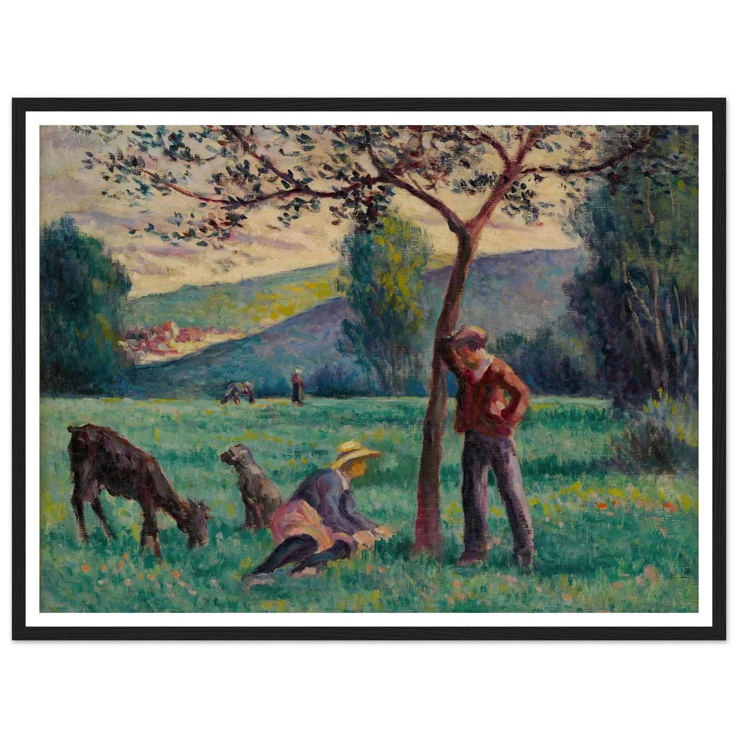 Bessy-cur-Cure, paysage au pommier Art Print | Maximilien Luce-Quipham Collections