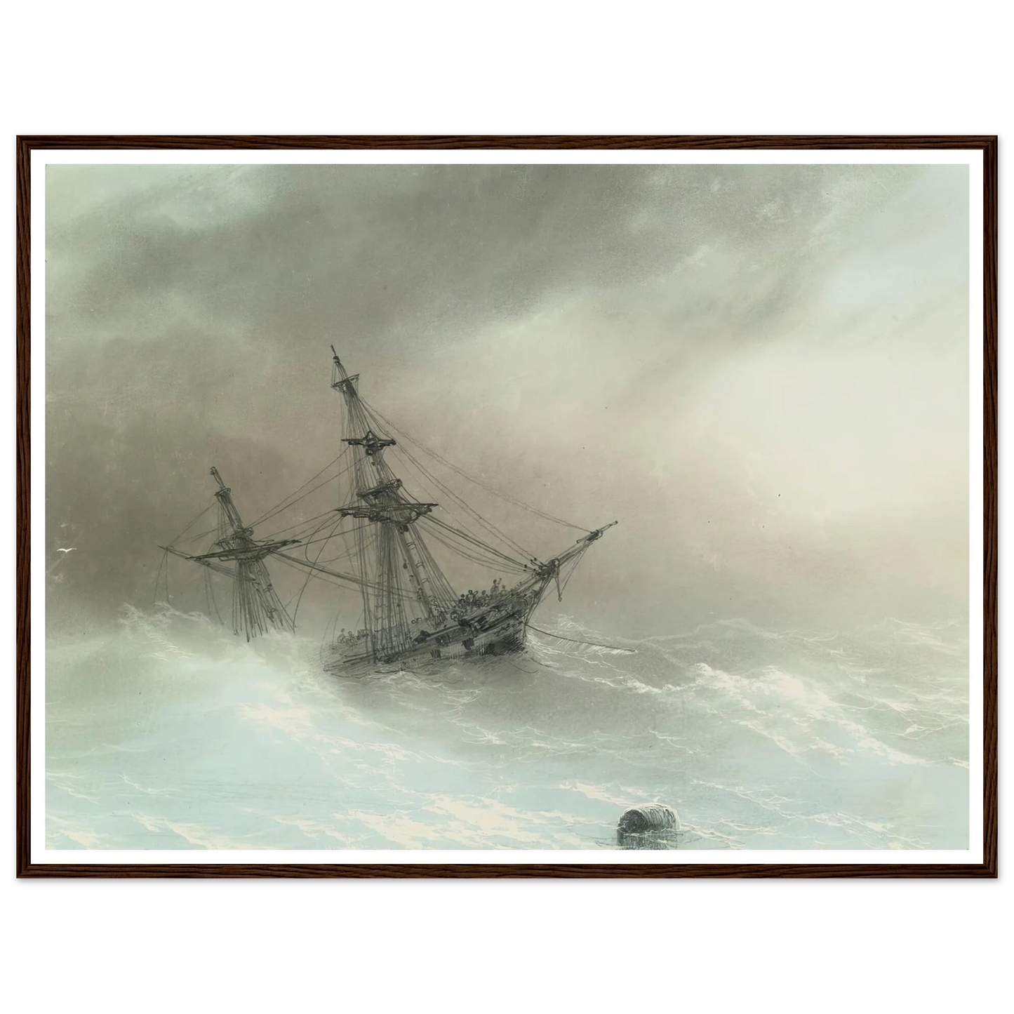 Ship In A Stormy Sea (1888) Art Print | Ivan Konstantinovich Aivazovsky-Quipham Collections