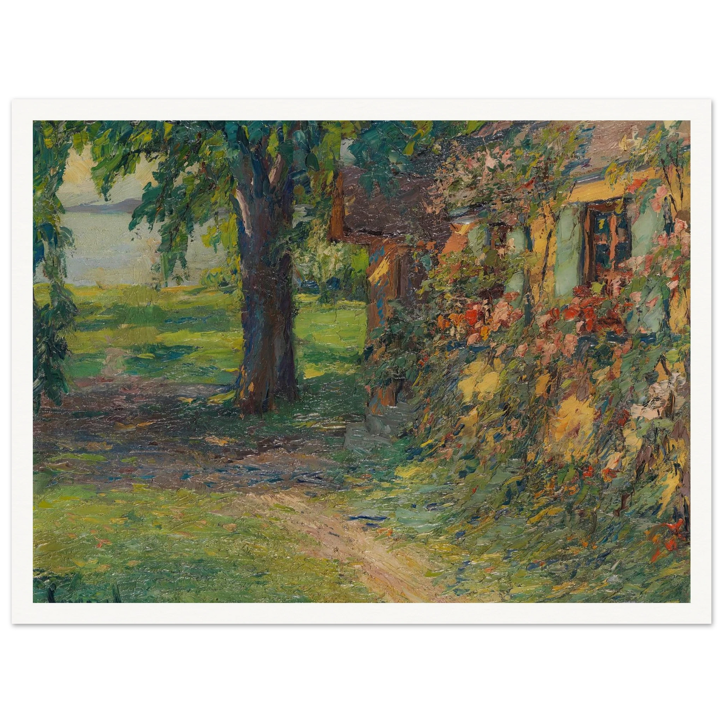 The artist’s house on Lake Starnberg (1920) Art Print | Edward Cucue-Quipham Collections
