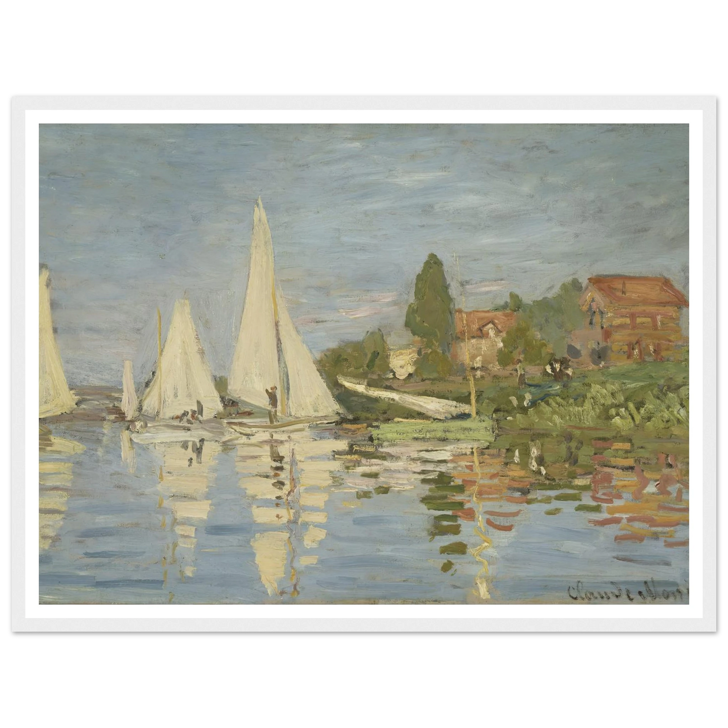 Regattas at Argenteuil (circa 1872) Art Print | Claude Monet-Quipham Collections