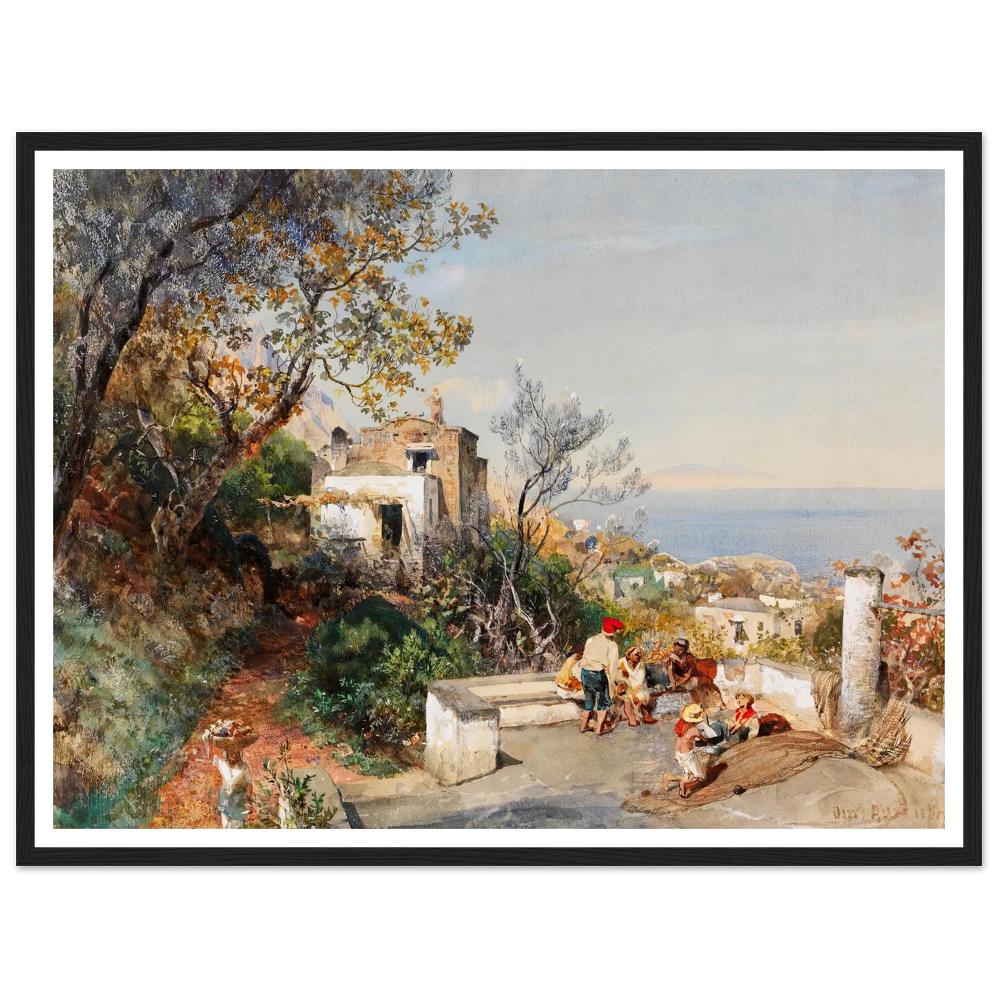 Blick über die Bucht von Neapel (ca.1880) Art Print | Oswald Achenbach-Quipham Collections