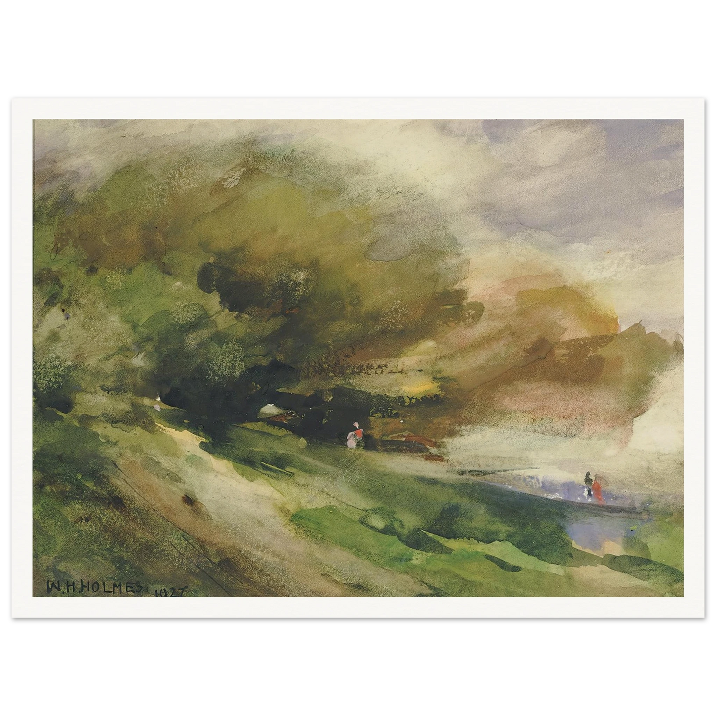 The Shaded Walk (1927) Art Print | William Henry Holmes-Quipham Collections
