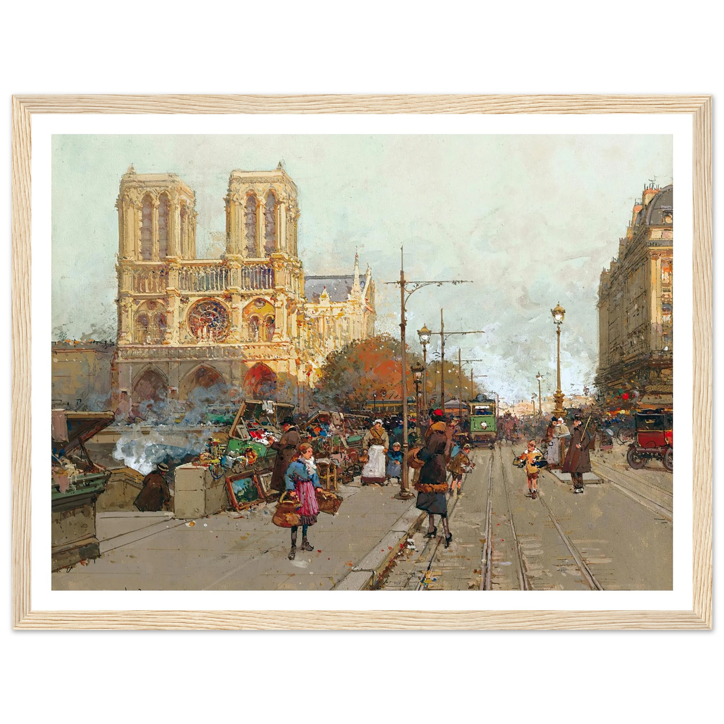 Notre Dame De Paris, Vue Du Quai De Montebello Art Print | Eugene Galien Laloue-Quipham Collections