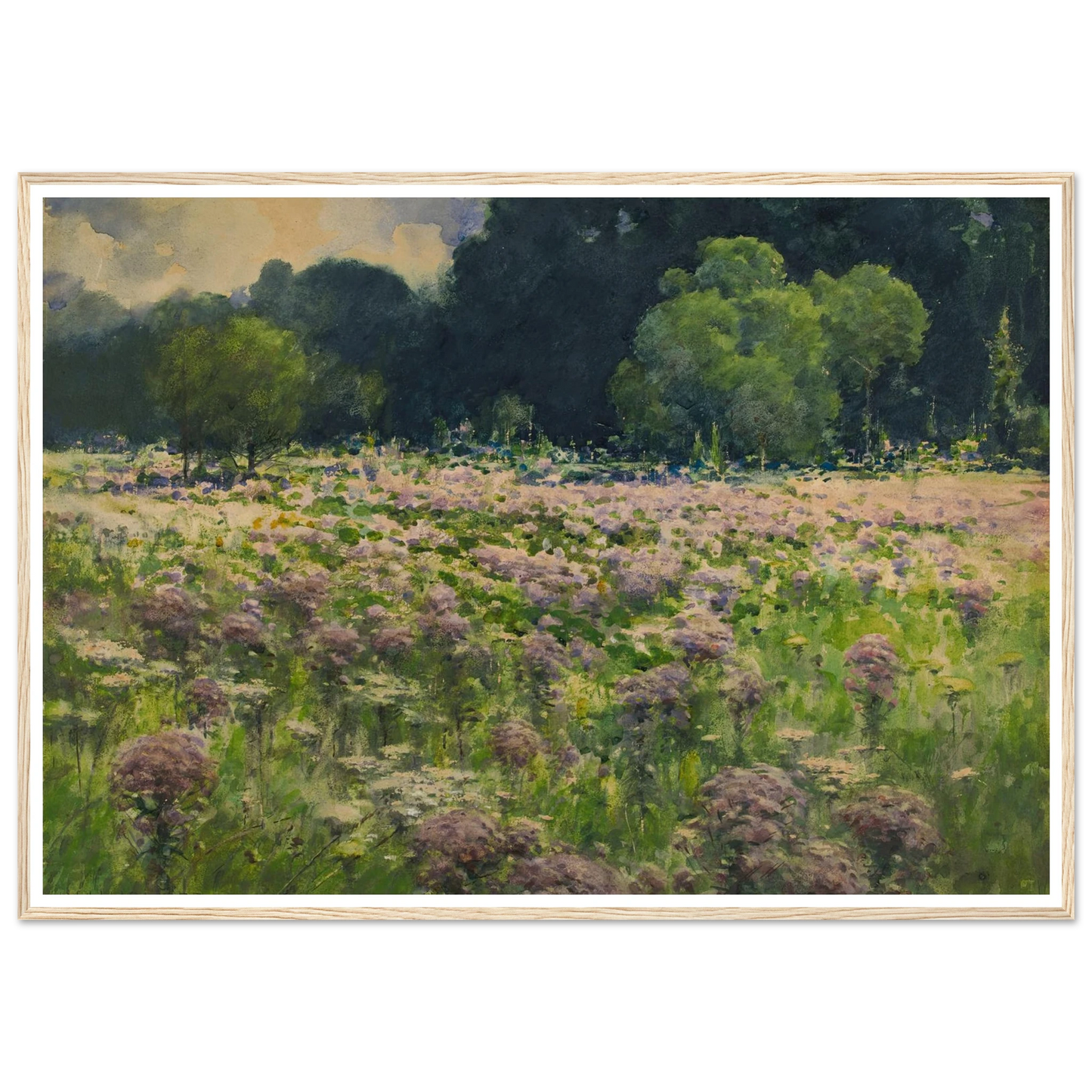Field Of Joe Pie Weeds (Pride Of The Meadow) Art Print | William Henry Holmes - Framed Poster - 30x40 cm / 12x16″ - Black frame