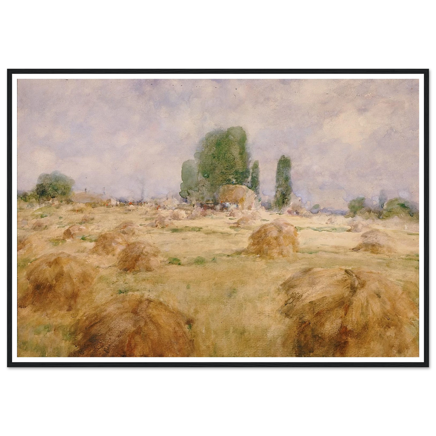 Field Of Wheat Shock Art Print | William Henry Holmes - Framed Poster - 30x40 cm / 12x16″ - Black frame