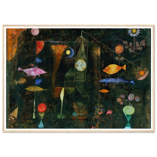 Fish Magic (1925) Art Print | Paul Klee - Framed Poster - 30x40 cm / 12x16″ - Black frame