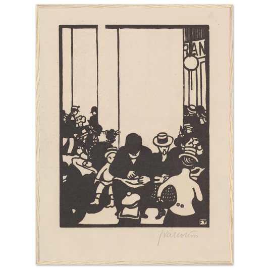 Five O’Clock (Cinq heures) (1901) Art Print | Felix Vallotton - Framed Poster - 30x40 cm / 12x16″ - Black frame