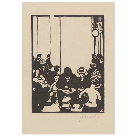 Five O’Clock (Cinq heures) (1901) Art Print | Felix Vallotton - Framed Poster - 30x40 cm / 12x16″ - Black frame