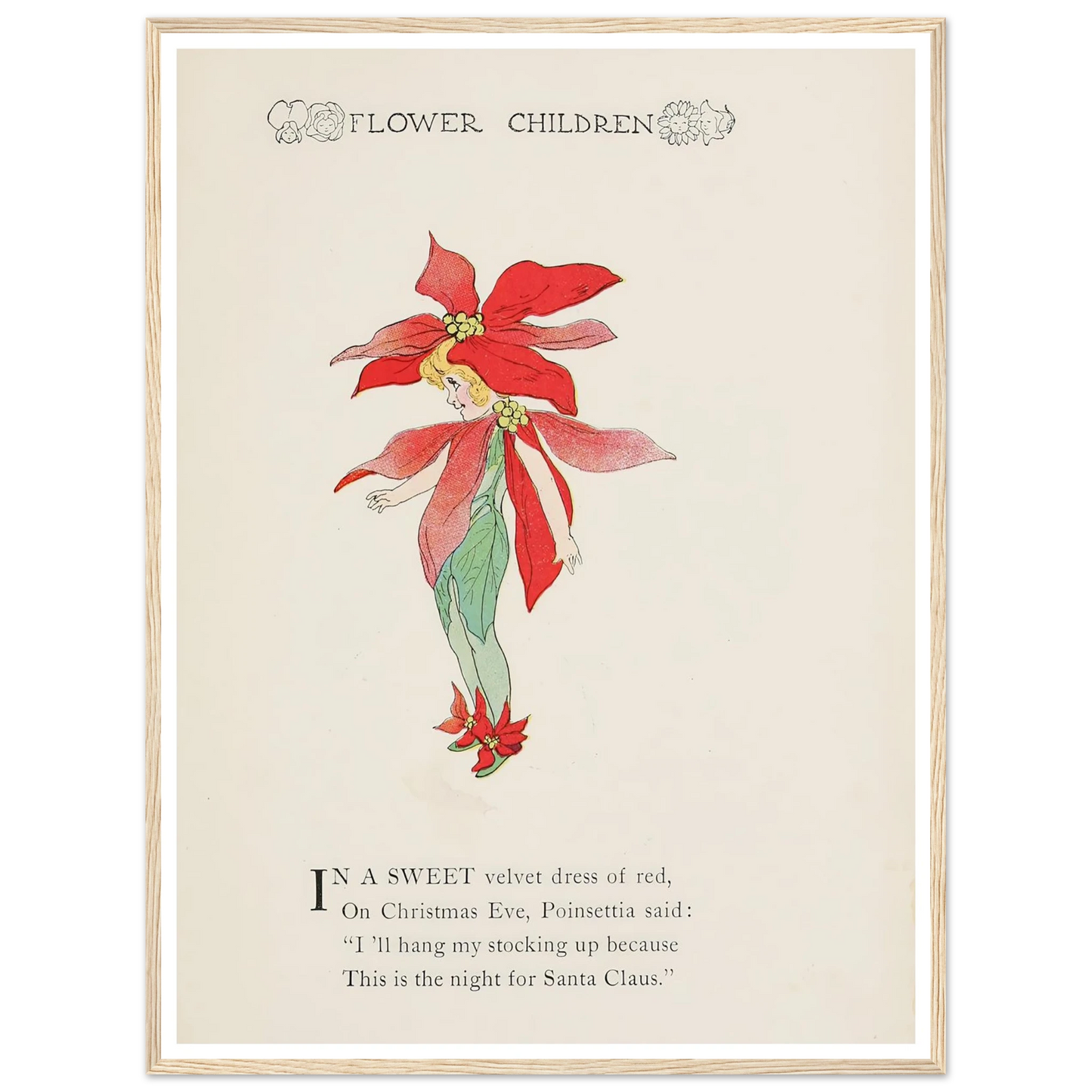 Flower Children pl.82 - Framed Poster - 30x40 cm / 12x16″ - Black frame