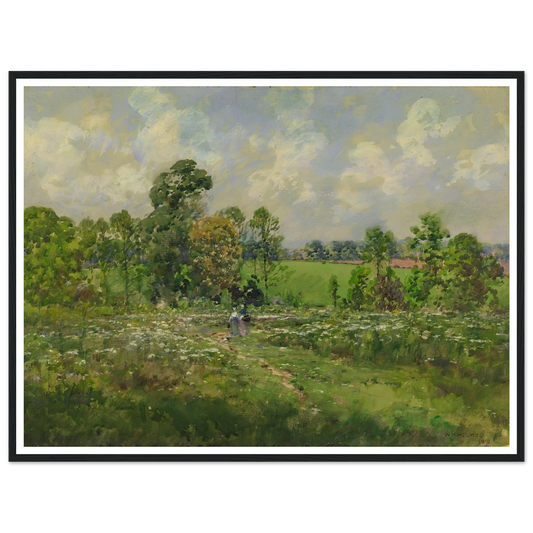 Flowery Meadow (1910) Art Print | William Henry Holmes - Framed Poster - 30x40 cm / 12x16″ - Black frame