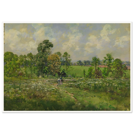 Flowery Meadow (1910) Art Print | William Henry Holmes - Framed Poster - 30x40 cm / 12x16″ - Black frame