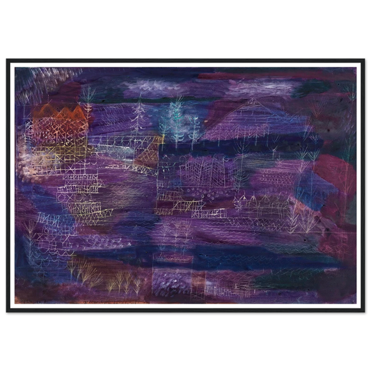 Flussbaulandschaft (1924) Art Print | Paul Klee - Framed Poster - 30x40 cm / 12x16″ - Black frame