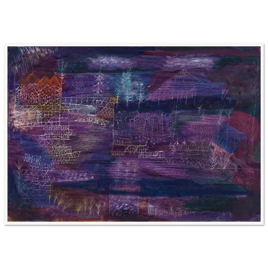 Flussbaulandschaft (1924) Art Print | Paul Klee - Framed Poster - 30x40 cm / 12x16″ - Black frame