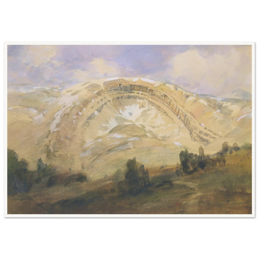 Folded Strata, A Great Geological Arch, Colorado (1874) Art Print | William Henry Holmes - Framed Poster - 30x40 cm / 12x16″ - Black frame