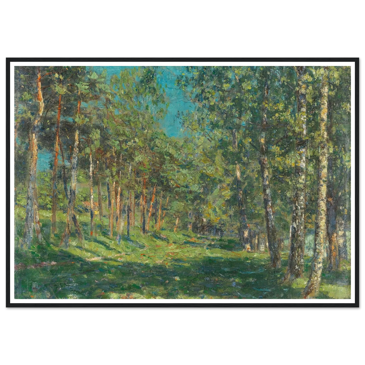 Forest (1900) Art Print | Christian Rohlfs - Framed Poster - 30x40 cm / 12x16″ - Black frame
