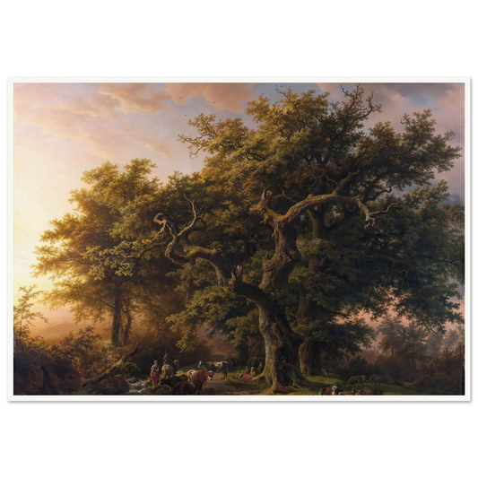 Forest Scene (1848) Art Print | Barend Cornelis Koekkoek - Framed Poster - 30x40 cm / 12x16″ - Black frame
