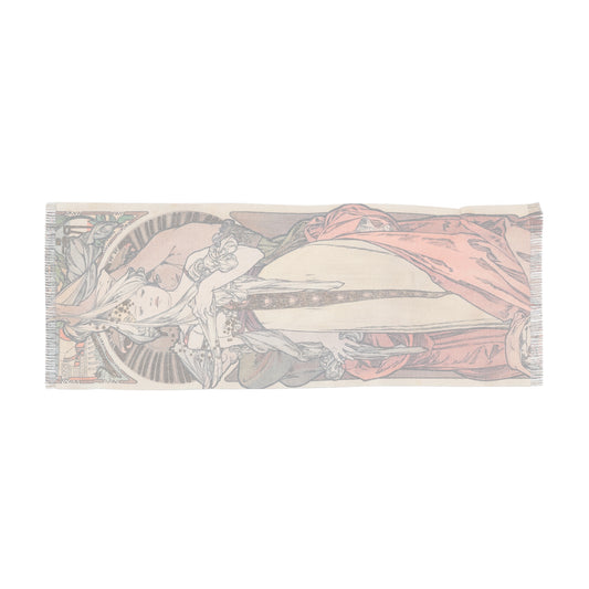 France Advertisement | Alphonse Mucha Scarf – Art Nouveau Scarf - - 27" × 71'' -