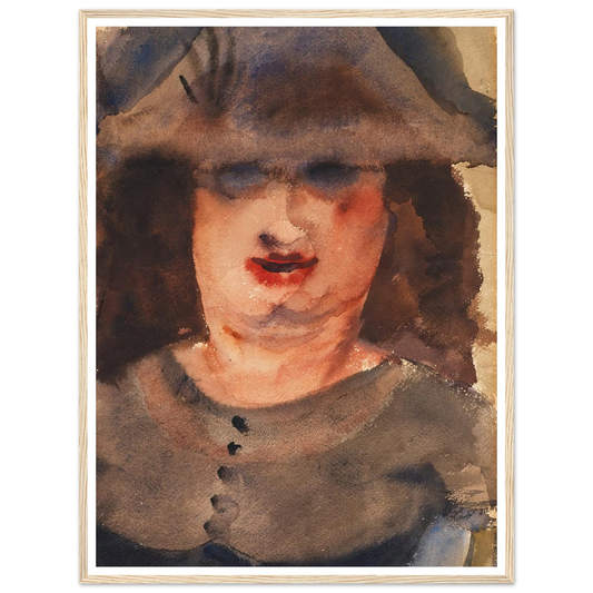 Frau (1925) Art Print | Paul Kleinschmidt - Framed Poster - 30x40 cm / 12x16″ - Black frame