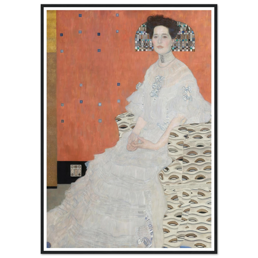 Fritza Riedler (1906) Art Print | Gustav Klimt - Framed Poster - 30x40 cm / 12x16″ - Black frame