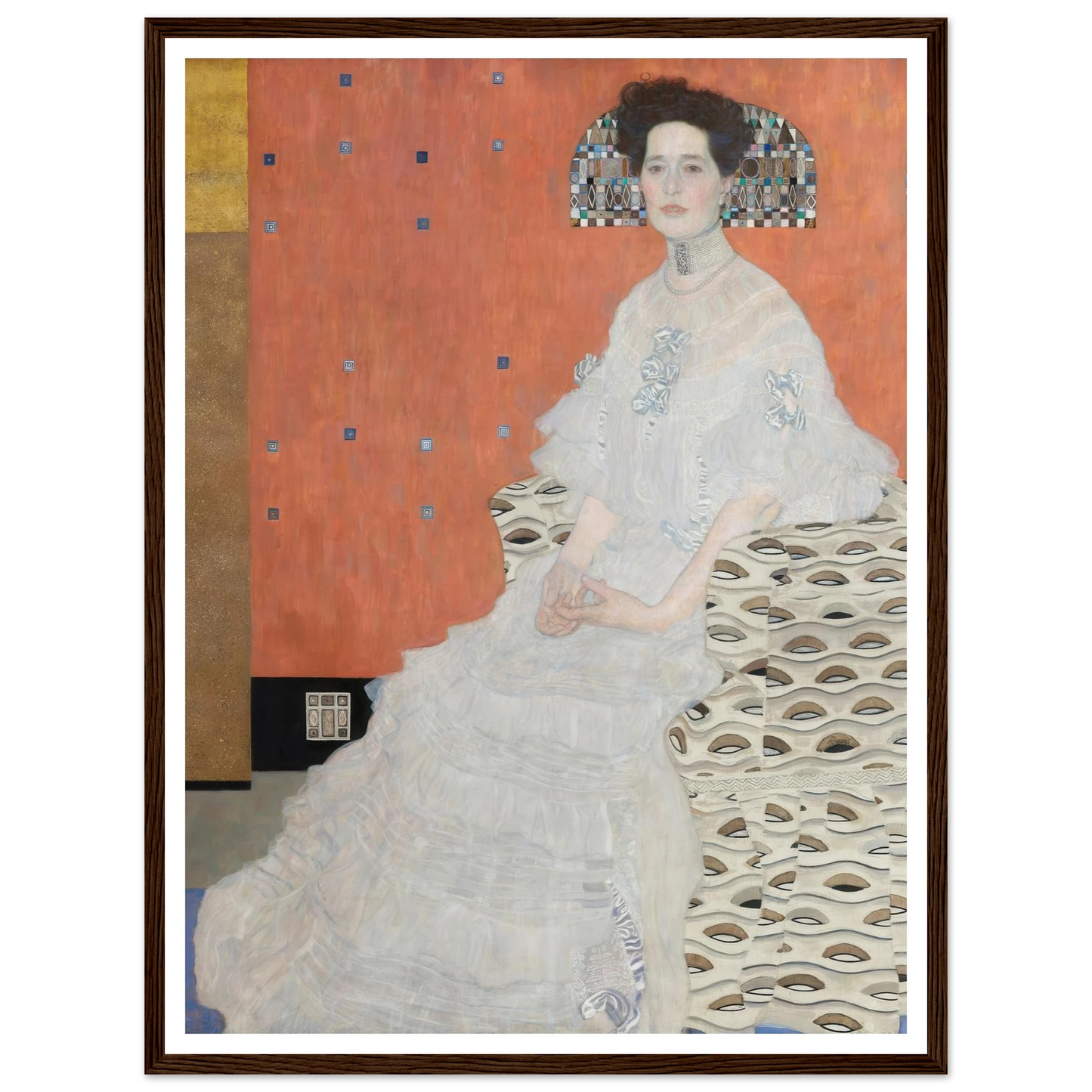 Fritza Riedler (1906) Art Print | Gustav Klimt - Framed Poster - 30x40 cm / 12x16″ - Black frame