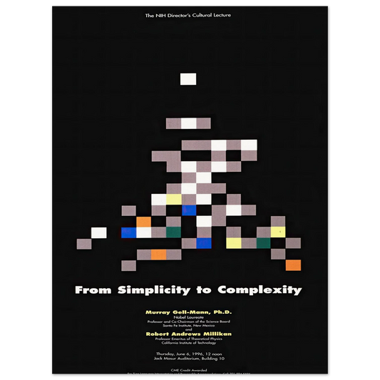 From simplicity to complexity (1996) Art Print | National Institutes of Health - Framed Poster - 30x40 cm / 12x16″ - Black frame