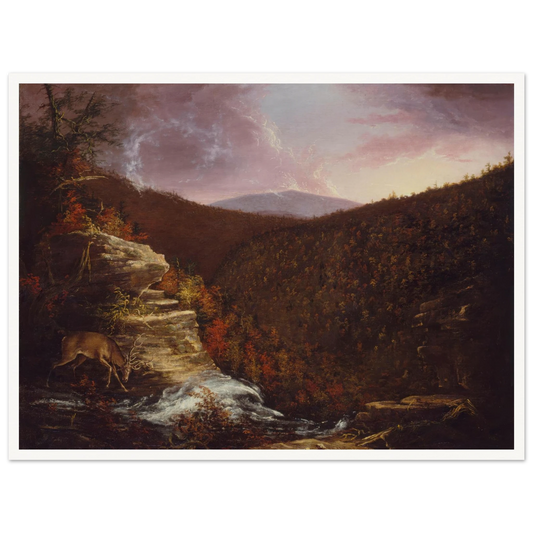 From the Top of Kaaterskill Falls (1826) Art Print | Thomas Cole - Framed Poster - 30x40 cm / 12x16″ - Black frame